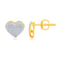 SPL PRICE 10KT 0.20CT D- "HEART EARRINGS"