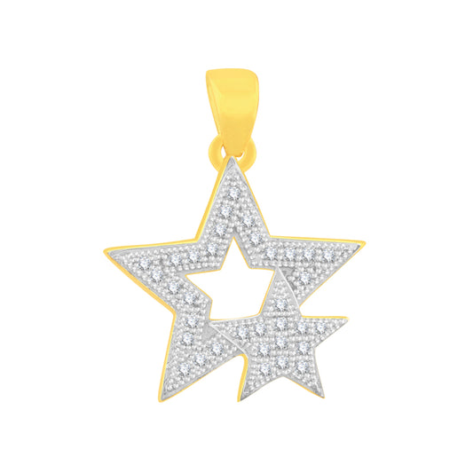 10K 0.10-0.12CT D-ASSORTED CHARM "STAR"