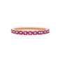 2 Row Diamond and Ruby Stretch Bracelet