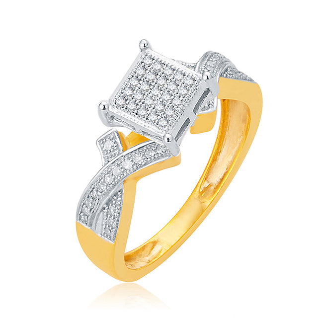 10K 0.15CT D-LADIES MICROPAVE RINGS