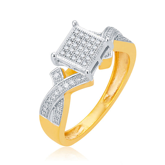 10K 0.15CT D-LADIES MICROPAVE RINGS