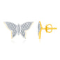 10K 0.20CT D-MICROPAVE EARRINGS "BUTTERFLY"