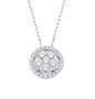 14K White Gold 1/4 Ct.Tw. Diamond Flower Pendant