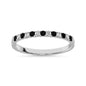 14K White Gold 1/5 Ctw Alternate White & Black Diamond Machine Band