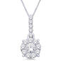 14K White Gold 1/2 Ct.Tw. Diamond Fashion Pendant