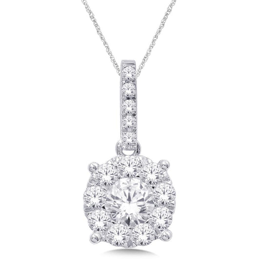 14K White Gold 9/10 Ct.Tw. Diamond Fashion Pendant