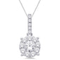 14K White Gold 9/10 Ct.Tw. Diamond Fashion Pendant