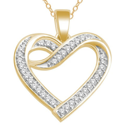 10K 0.10CT D-HEART CHARM