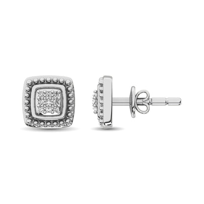 Diamond Fashion Earrings 1/20 ct tw Round-cut in Sterling Silver