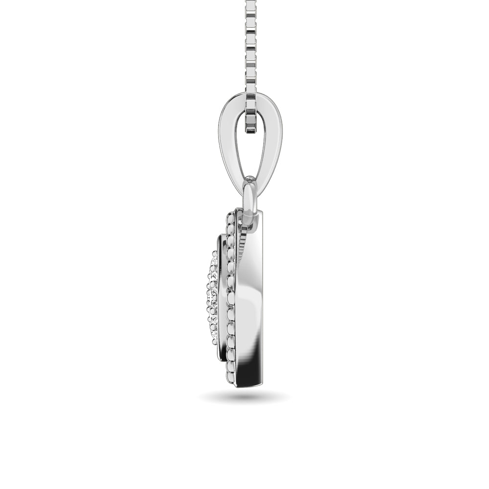 Diamond Fashion Pendant 1/50 ct tw Round-cut in Sterling Silver