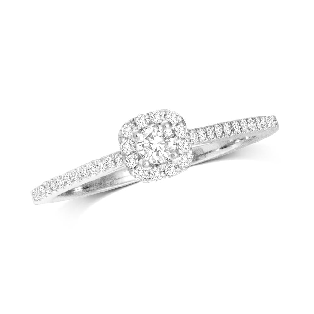 10K White Gold 1/4 Ct.Tw.Diamond  Promise Ring