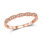 14K Rose Gold 1/10 Ct.Tw. Diamond Stackable Band