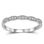 14K White Gold 1/10 Ct.Tw. Diamond Stackable Band