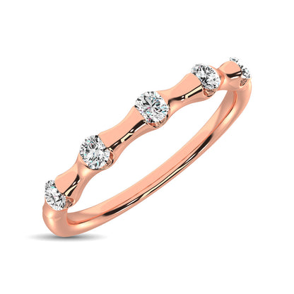 14K Rose Gold 1/8 Ct.Tw. Diamond Stackable Band