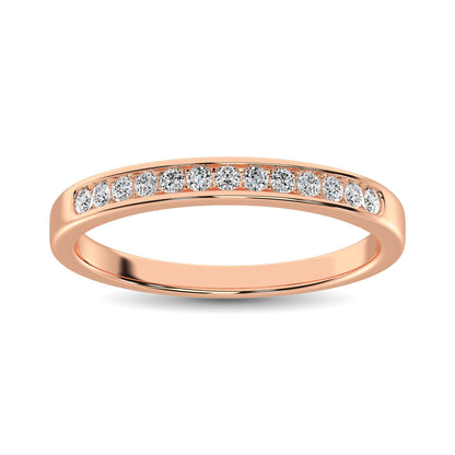 14K Rose Gold 1/5 Ctw Diamond Machine Band