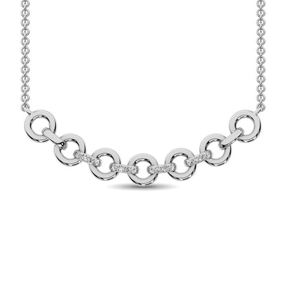 Sterling Silver Diamond Accent Fashion Necklace