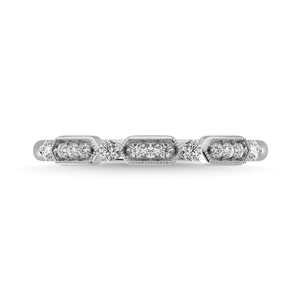 14K White Gold 1/6 Ctw Diamond Annivesary Ring