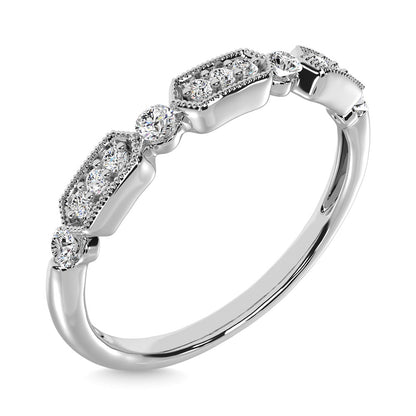 14K White Gold 1/6 Ctw Diamond Annivesary Ring