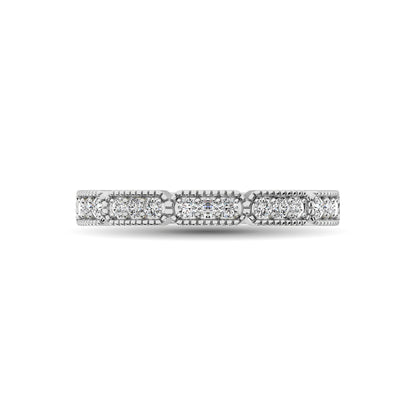 14K White Gold 1/5 Ctw Diamond Band