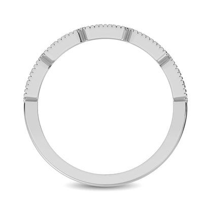 14K White Gold 1/5 Ctw Diamond Band