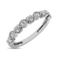 14K White Gold Marquise Frame 1/6 Ctw Diamond Band