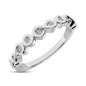 14K White Gold 1/10 Ctw Diamond Band