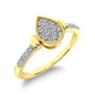 10K Yellow Gold 1/8 Ct.Tw. Diamond Pear Shape Ring