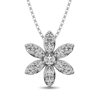 Diamond 1/4 Ct.Tw. Flower Pendant