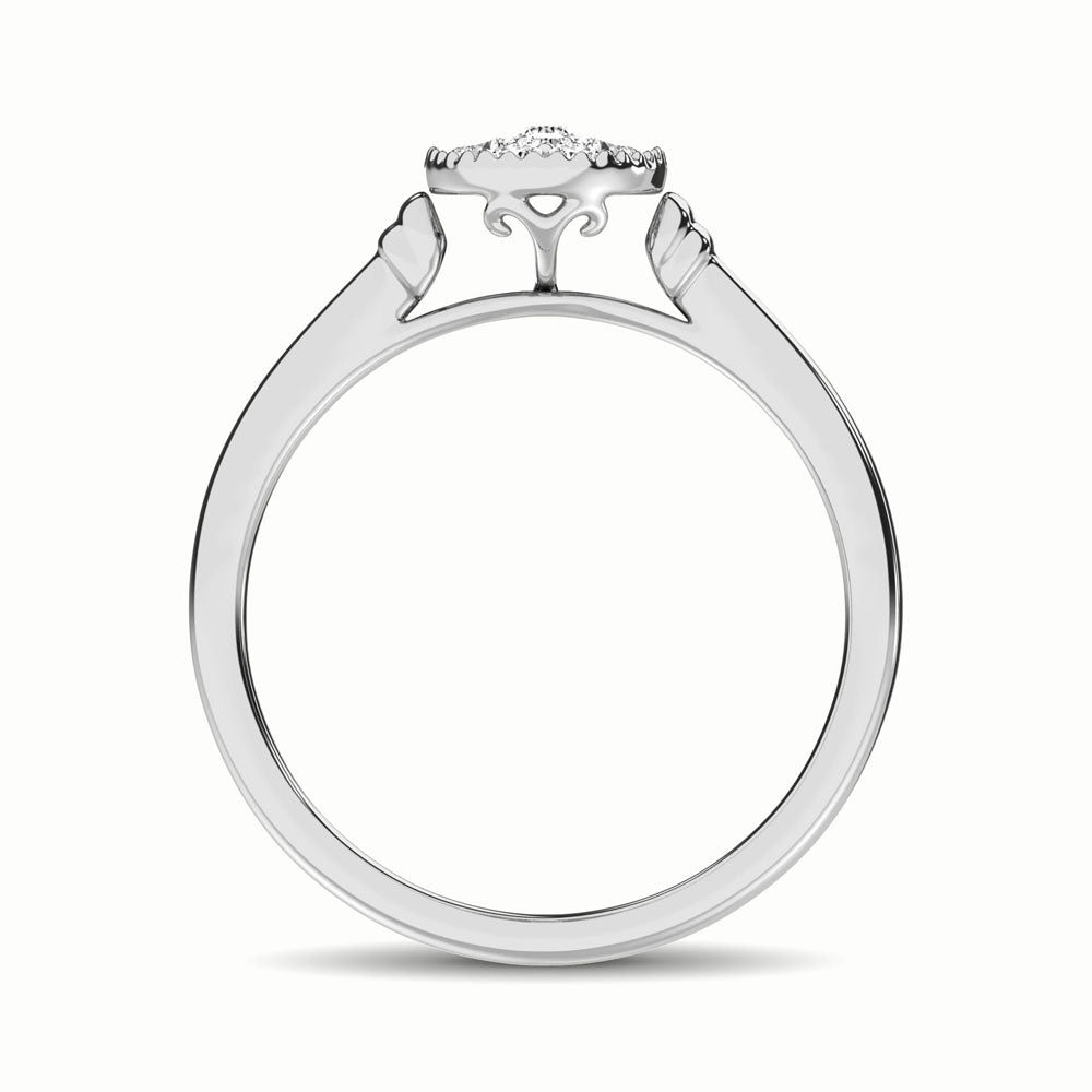 10K White Gold 1/5 Ct.Tw. Diamond Fashion Ring