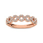 14K Rose Gold 1/3 Ct.Tw. Diamond 7 Station Stackable Band