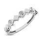 14K White Gold 1/6 Ct.Tw. Diamond Bezel Set Stackable Band