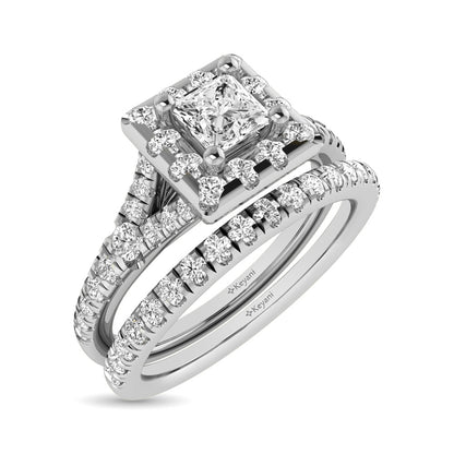 14KT White Gold 1Ct.Tw. Diamond keyani Bridal Ring