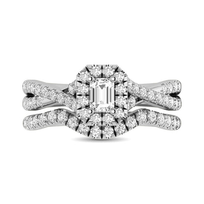 14KT White Gold 1Ct.Tw. Diamond keyani Bridal Ring