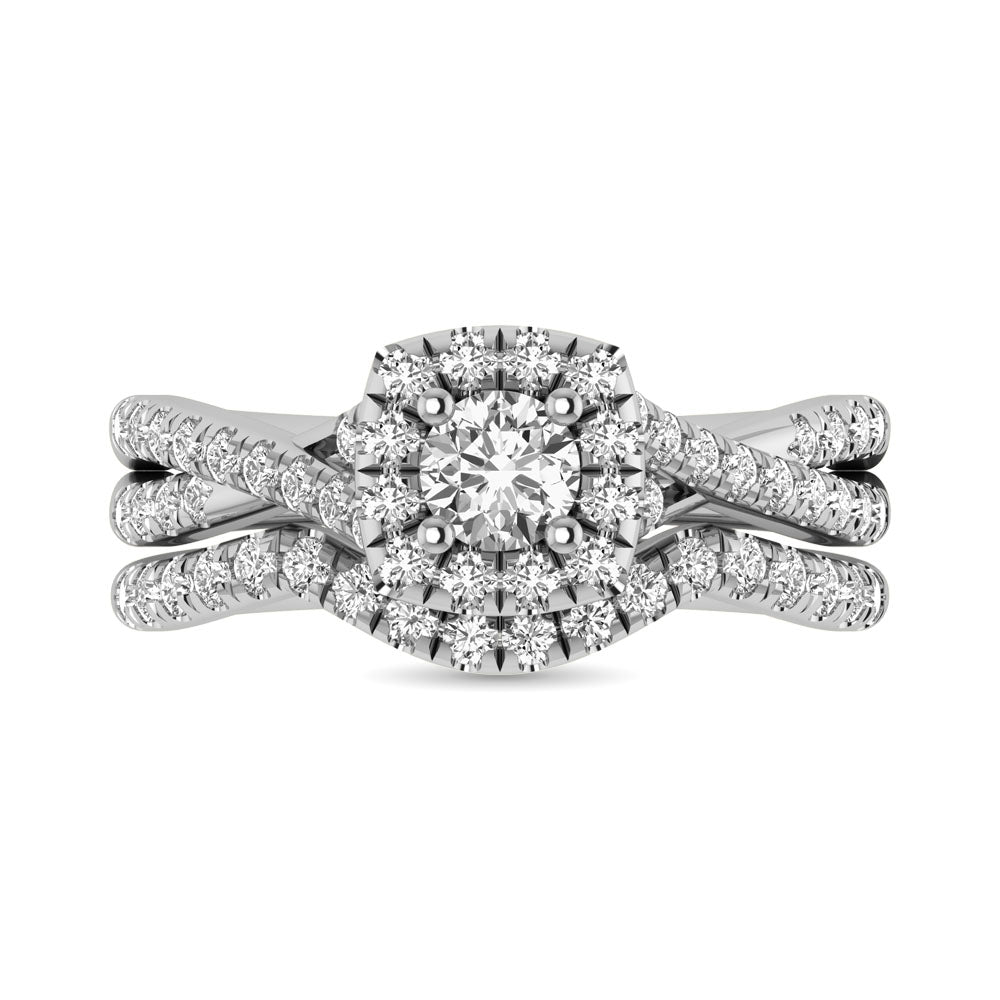 14KT White Gold 1Ct.Tw. Diamond keyani Bridal Ring