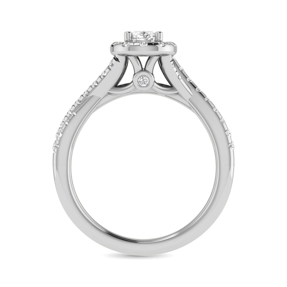 14KT White Gold 1Ct.Tw. Diamond keyani Bridal Ring