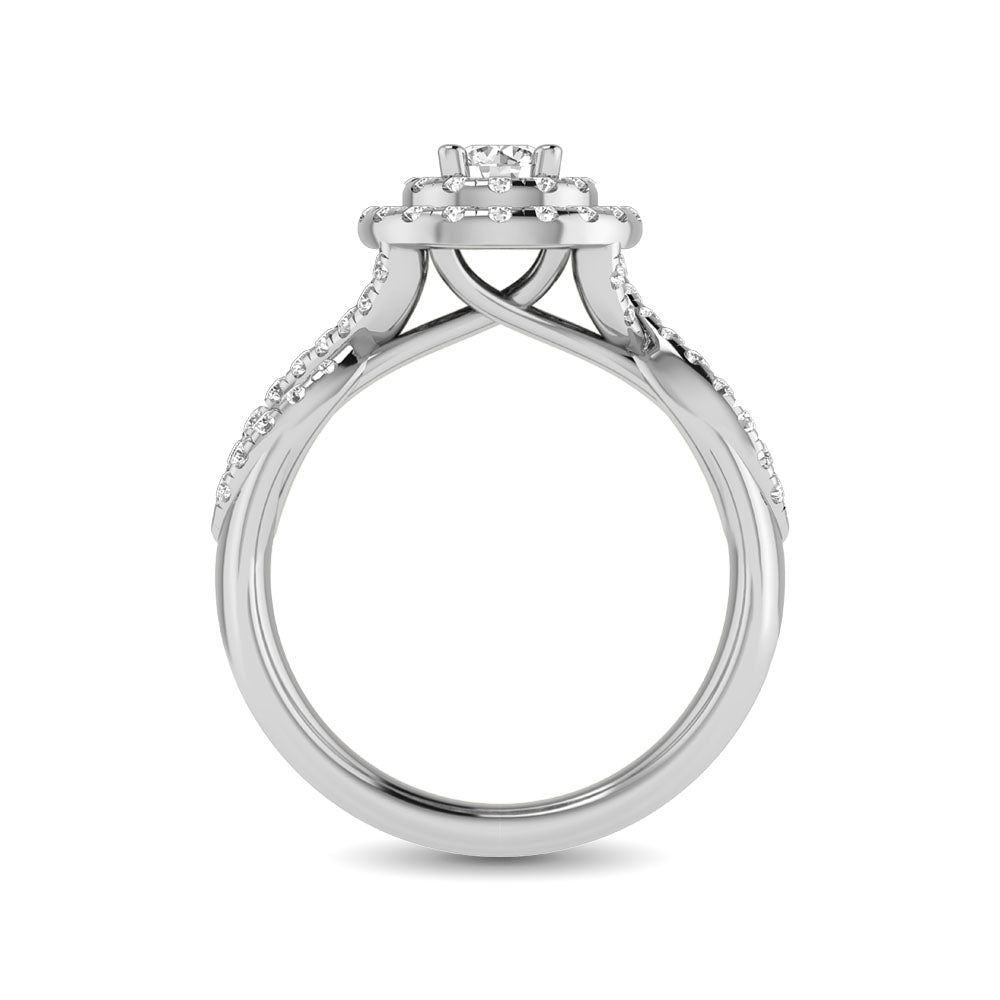 14KT White Gold 1Ct.Tw. Diamond keyani Bridal Ring