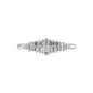 Diamond 1/4 Ct.Tw. Round and Baguette Fashion Ring in 10K White Gold