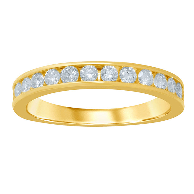 14KT 0.46-0.55CT D-LADIES BAND