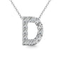 Diamond 1/8 Ct.Tw. Letter D Pendant in 14K White Gold"