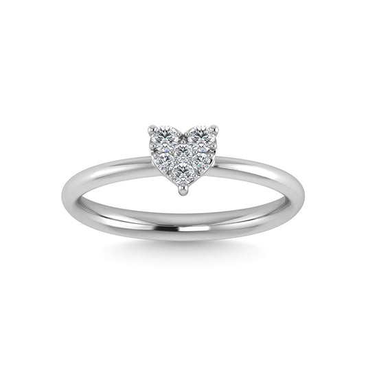 Diamond 1/6 Ct.Tw. Promise Ring in 10K White Gold