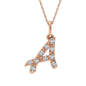 Diamond 1/8 Ct.Tw. Letter A Pendant in 10K Rose Gold