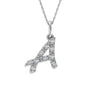 Diamond 1/8 Ct.Tw. Letter A Pendant in 10K White Gold