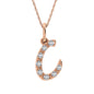 Diamond 1/8 Ct.Tw. Letter C Pendant in 10K Rose Gold