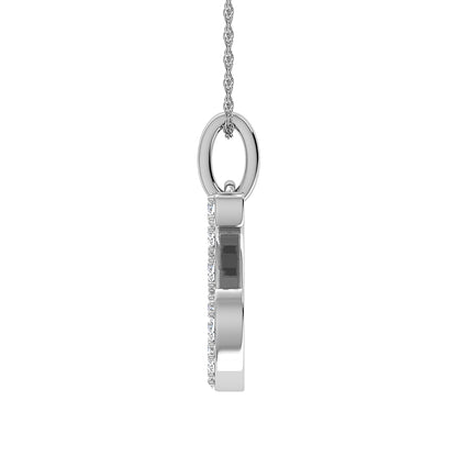 Diamond 1/8 Ct.Tw. Letter C Pendant in 10K White Gold