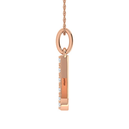 Diamond 1/8 Ct.Tw. Letter L Pendant in 10K Rose Gold