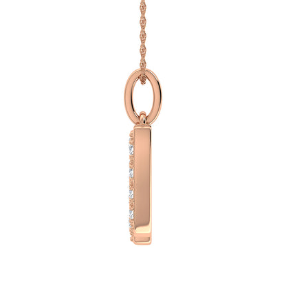 Diamond 1/8 Ct.Tw. Letter N Pendant in 10K Rose Gold