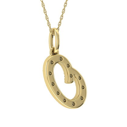 Diamond 1/8 Ct.Tw. Letter O Pendant in 10K Yellow Gold