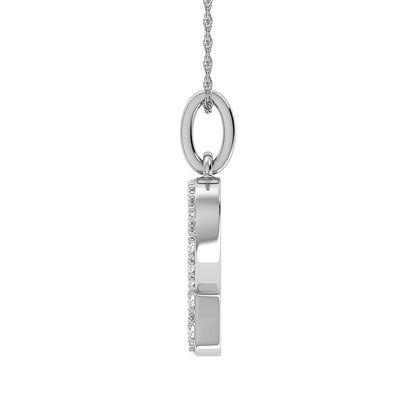 Diamond 1/8 Ct.Tw. Letter P Pendant in 10K White Gold