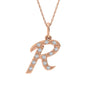 Diamond 1/8 Ct.Tw. Letter R Pendant in 10K Rose Gold