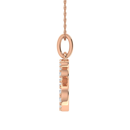 Diamond 1/8 Ct.Tw. Letter S Pendant in 10K Rose Gold